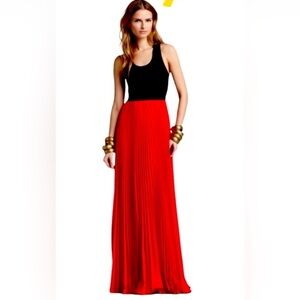 Charming Charlie Racerback Maxi Dress - Size Large - Orange and Black - EUC